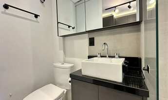 Imagem 5: Studio mobiliado com VAGA no Edifício Ravi Mercês, Sacada com churrasqueira - Curitiba - P