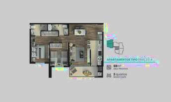 Imagem 6: COBERTURA com 2 dormitórios à venda por R$ 1.202.730,00 no bairro Mercês - CURITIBA / PR