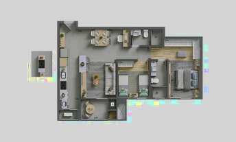 Imagem 3: COBERTURA com 3 dormitórios à venda por R$ 2.660.473,00 no bairro Cidade Industrial - CURI