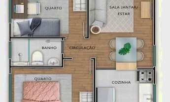 Imagem 5: PORTO NOBRE vende apartamento PORTO DAS ÁGUIAS, 2 dormitórios, na Restinga