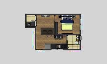 Imagem 2: Apartamento com 1 dormitório à venda, 26 m² por R$ 155.000,00 - Jardim Paraíso - São Paulo