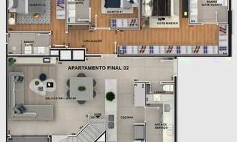 Imagem 6: APARTAMENTO com 3 dormitórios à venda por R$ 885.687,30 no bairro Bacacheri - CURITIBA / P