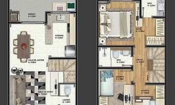 Imagem 4: CASA com 3 dormitórios à venda por R$ 440.738,00 no bairro Atuba - CURITIBA / PR