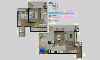 Imagem 2: COBERTURA com 2 dormitórios à venda por R$ 1.202.730,00 no bairro Mercês - CURITIBA / PR