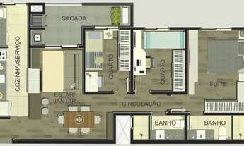 Imagem 3: APARTAMENTO com 3 dormitórios à venda por R$ 887.000,00 no bairro Vila Izabel - CURITIBA