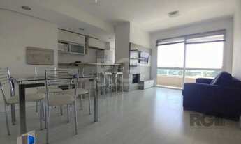 Imagem 2: Apartamento mobiliado, 57m2, 1 suite, 1 vaga, lareira e churrasqueira, localizado no bairr