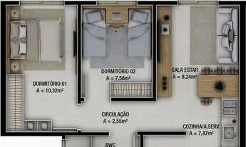 Imagem 5: Apartamento à venda 2 quartos em Biguaçu bairro Praia João Rosa R$ 235.500,00