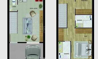 Imagem 5: Casa Condominio para Venda - 94.47m², 3 dormitórios, sendo 1 suites, 1 vaga - Medianeira