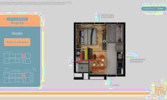 Imagem 2: Studio com 1 dormitório à venda, 26 m² por R$ 172.900,00 - Tingui - Curitiba/PR