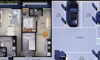 Imagem 3: Apartamentos de 01 e 02 quartos e cobertura com área privativa de 02 quartos, nos Bancário
