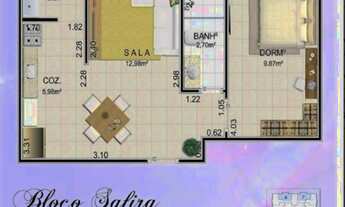 Imagem 4: Apartamento com 1 dormitório à venda, 41 m² por R$ 289.000,00 - Maracanã - Praia Grande/SP