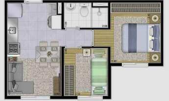 Imagem 2: Plano&Curuça I - 32m² - 2 quartos - Vila Nova Curuca, São Paulo - SP