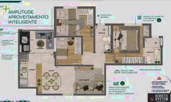 Imagem 2: Apartamento com 2 dormitórios à venda, 65 m² por R$ 513.075,02 - Parque Industrial - São J