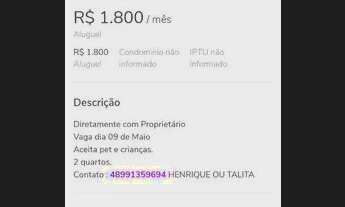 Imagem 3: Cuidado Golpe Apartamento com aluguel com preço sob consulta