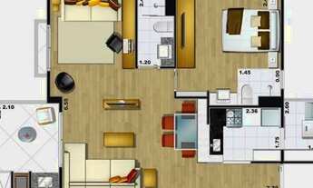 Imagem 2: Apartamento para locação, Pinheiros, 63m² com 2 dormitórios( sendo 1 suite), 1 banheiro e