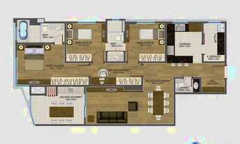 Imagem 3: APARTAMENTO com 3 dormitórios à venda com 109m² por R$ 996.000,00 no bairro Cristo Rei - C