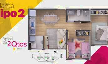 Imagem 7: Apartamento para venda possui 33 metros quadrados com 1 quarto