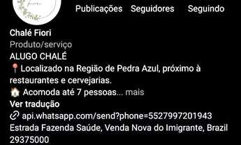 Imagem 2: Chalé próximo a Pedra Azul - 2Q - SUÍTE