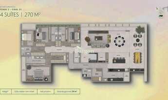 Imagem 5: Apartamento com 4 suítes e 4 vagas de garagem a venda no Centro de Juiz de Fora
