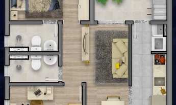 Imagem 3: Apartamento 2 quartos com vaga e sacada no Santa Quitéria