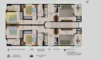 Imagem 3: Apartamento com 2 dormitórios à venda, 64 m² por R$ 265.000,00 - Aririú - Palhoça/SC