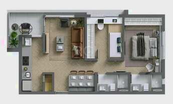 Imagem 6: Apartamento para Venda - 72.5m², 2 dormitórios, sendo 1 suites, 2 vagas - Boa Vista