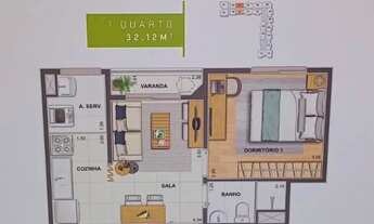 Imagem 3: Vendo Studio Rio Wonder de 32m² - Porto Maravilha/RJ