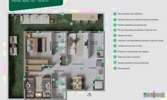 Imagem 7: APT 209, Cajazeiras, Condomínio Forte Alencar, Apartamento com 2 quartos, elevador