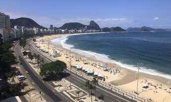 Imagem 1: Apartamento 1 quarto com vista frontal mar no Leme