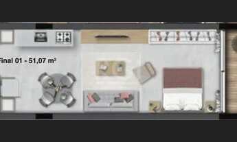 Imagem 3: Garden para Venda - 51.07m², 1 dormitório, Cidade Baixa