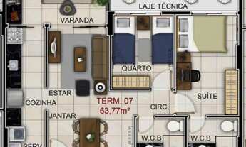 Imagem 2: Entrada 67 mil + Saldo Parcelado 2/4 com varanda gourmet