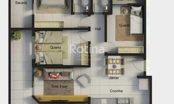 Imagem 9: Apartamento à venda, 3 quartos, Santa Mônica - Uberlândia/MG - Rotina Imobiliária