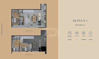 Imagem 2: Apartamento Duplex com 3 dormitórios à venda, 129 m² por R$ 1.373.276,00 - Mercês - Curiti