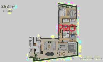 Imagem 7: Apartamento para Venda 91,80m² com 2 Suítes nos Jardins