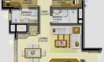 Imagem 3: Apartamento para Venda - 71.85m², 2 dormitórios, sendo 1 suites, 2 vagas - Petrópolis