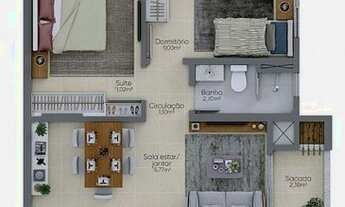 Imagem 7: Apartamento novo de 2 dormitórios em Criciúma Residencial Lovere com parcelamento