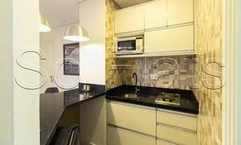 Imagem 6: Flat mobiliado no Itaim Bibi com 1 dorm com vista para Avenida Faria Lima