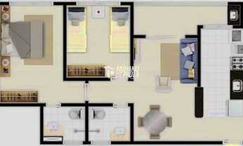 Imagem 5: Lançamento! Apartamento no Grand Village Araçagy IV com 1 suíte e 1 quarto em obras