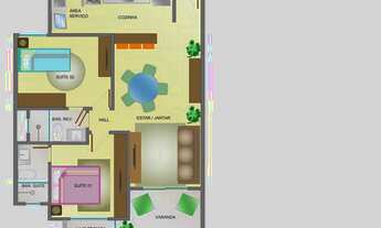 Imagem 5: Apartamento de 02 quartos com suíte a venda com 71 m² - Parque Ipiranga - Resende - RJ