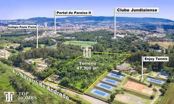 Imagem: Área com 47.300 m² - Fundo com Clube Jundiaiense