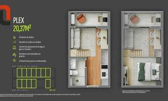 Imagem 4: Civitas - Studio Plex 20m² Open Space c/ sacada no Centro Cívico