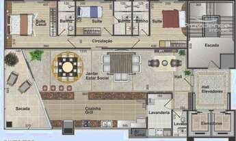 Imagem 2: Apartamento com 3 dormitórios à venda, 161 m² por R$ 1.550.540,00 - Country - Cascavel/PR