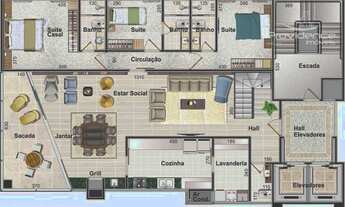 Imagem 3: Apartamento com 3 dormitórios à venda, 161 m² por R$ 1.550.540,00 - Country - Cascavel/PR