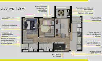 Imagem 3: LANÇAMENTO VISION COLINAS Apartartamentos com 58m² - 2 quartos 1 suíte