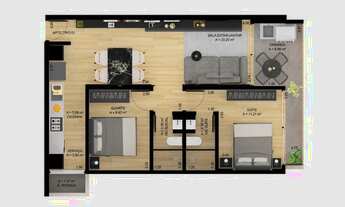 Imagem 2: Canto do Forte - Apartamento para venda tem 70 metros quadrados com 2 quartos - Praia Gra