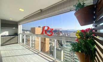 Imagem 3: Apartamento à venda, com 80 m², 2 dormitórios e lazer. Gonzaga. Santos/SP