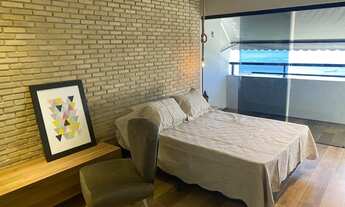 Imagem 3: Quarto e Sala - Varanda - Vista Mar - 38 m² - 1 Vaga de Garagem