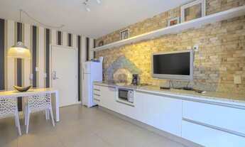 Imagem 6: Apartamento studio mobiliado, varanda, 1 vaga, prédio com lazer - Bela Vista