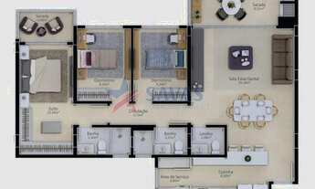 Imagem: APTO DE 03 DORMITÓRIOS - AMPLO LAZER