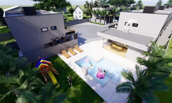 Imagem 2: Casa em condomínio a venda em Atibaia, área social com piscina, 3 dormitórios, sendo 1 suí